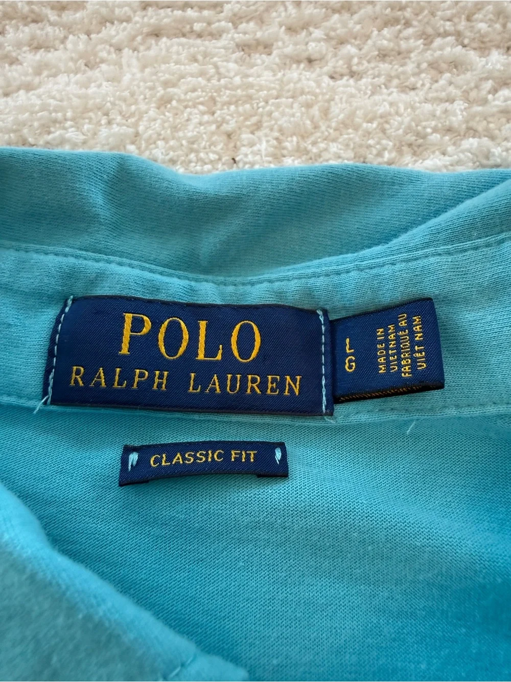 Ralph Lauren Men’s Turquoise Short-Sleeve Pocket Polo